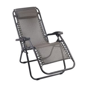 Gardeon Zero Gravity Recliner Chairs Outdoor Sun Lounge Beach Chair Camping – Beige