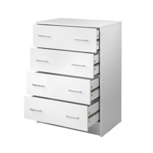 Artiss Tallboy 4 Drawers Storage Cabinet – White