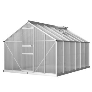 Greenfingers Greenhouse Aluminium Green House Garden Shed Polycarbonate 3.6×2.5M