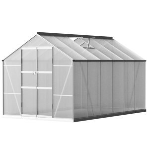 Greenfingers Aluminium Greenhouse Green House Garden Shed Polycarbonate 3.7×2.5M