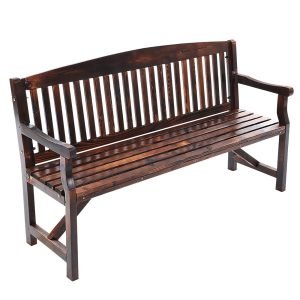 Gardeon Wooden Garden Bench Chair Natural Outdoor Furniture Decor Patio Deck 3 Seater
