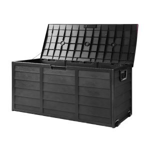 Gardeon 290L Outdoor Storage Box – All Black