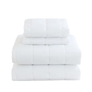 Royal Comfort Coverlet Set Bedspread Soft Touch Easy Care Breathable 3 Piece Set – Queen – White