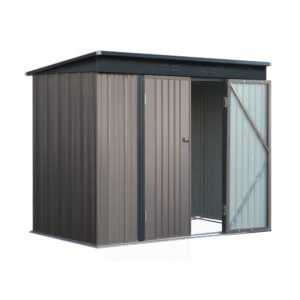 Giantz Garden Shed 2.31×1.31M Sheds Outdoor Storage Tool Metal Workshop Shelter Double Door