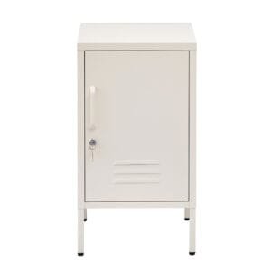 Artiss Bedside Table Metal Cabinet – White