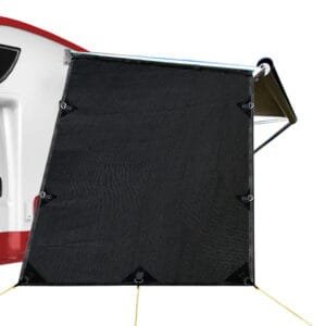 Caravan Privacy Screen Roll Out Awning 1.95×2.2M Sun Shade End Wall Side Black