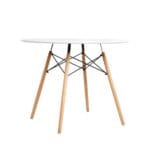 Artiss Dining Table Round White 4 Seater 90CM