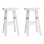 Artiss Bar Stools Kitchen Counter Stools Wooden Chairs White x2