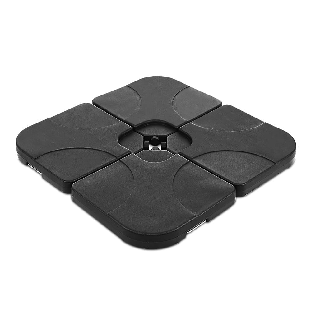 Instahut 50cm Outdoor Umbrella Base 4 Plates Stand Pod Cantilever 1 BASE UMB 50X50 FC4 00