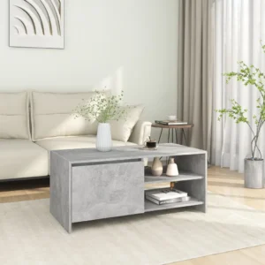 vidaXL Coffee Table Concrete Grey 102x50x45 cm Engineered Wood