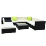 Gardeon 9-Piece Outdoor Sofa Set Wicker Couch Lounge Setting Cover