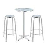 Gardeon 3-Piece Outdoor Bar Set Bistro Table Stools Adjustable Round Cafe
