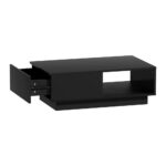 Artiss Coffee Table Led Lights Black High Gloss