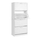 Artiss Shoe Rack Cabinet 60 Pairs 4 Doors - White