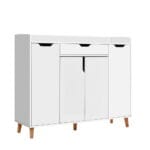 Artiss Shoe Rack Cabinet 26 Pairs Adjustable White Cissy