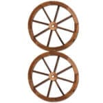 Gardeon Garden Decor Outdoor Ornament 2X Wooden Wagon Wheel