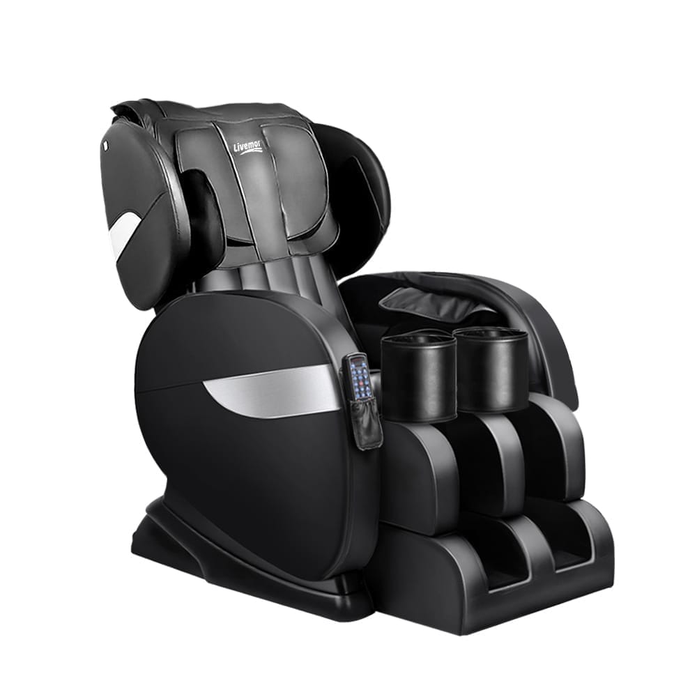 Livemor Massage Chair Electric Recliner Zero Gravity Massager 2 MASCHR LUX BK 13521 00