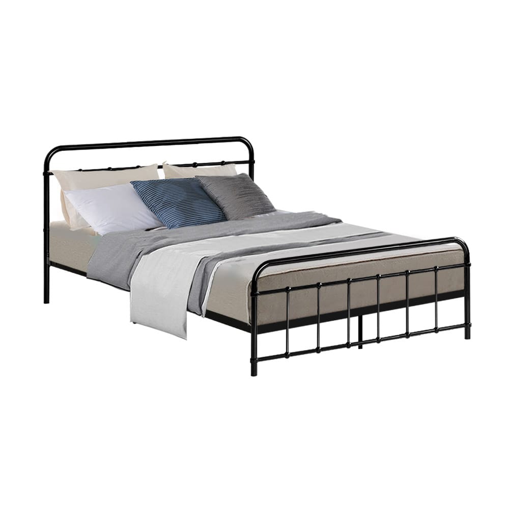 Artiss Bed Frame Metal Bed Frame LEO – Double (Black)
