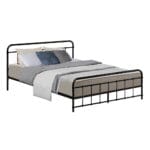 Artiss Bed Frame Metal Bed Frame LEO - Queen (Black)