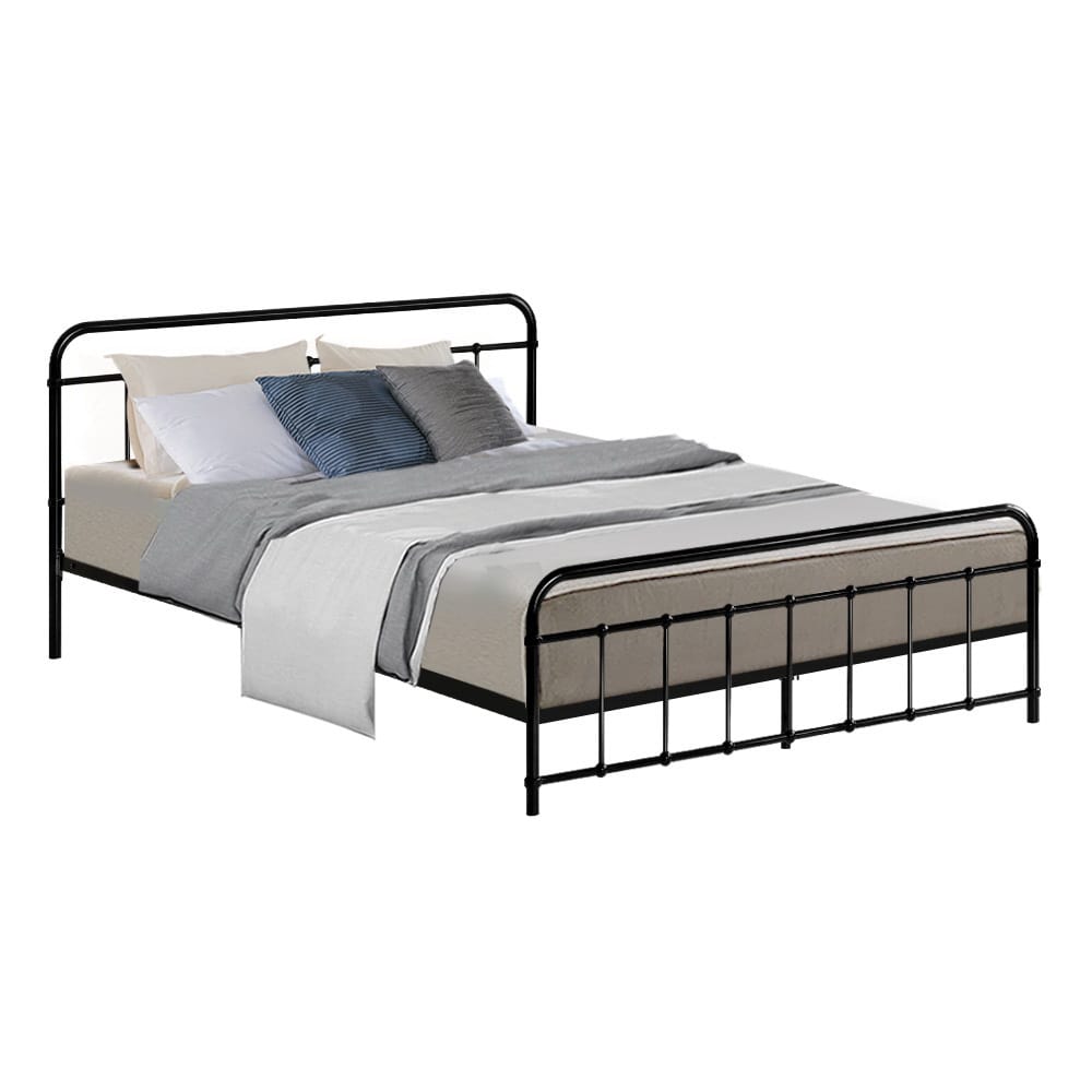 Artiss Bed Frame Metal Bed Frame LEO – Queen (Black)