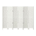 Artiss 6 Panel Room Divider Screen 244x170cm Clover White