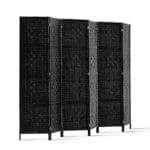 Artiss 6 Panel Room Divider Screen 245x170cm Woven Black