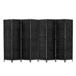 Artiss 8 Panel Room Divider Screen 326x170cm Woven Black
