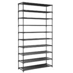 Artiss Shoe Rack Cabinet Stackable 50 Pairs 10-Tier Black