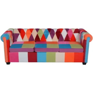 vidaXL 2 Piece Chesterfield Sofa Set Fabric