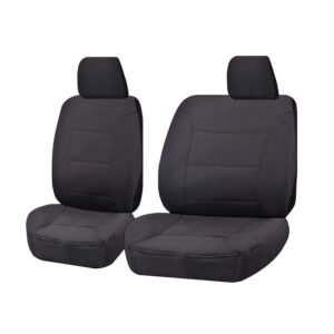 Seat Covers for NISSAN PATROL Y61 GQ-GU SERIES 1999 – 2016 SINGLE CAB CHASSIS FRONT BUCKET + _ BENCH CHARCOAL CHALLENGER