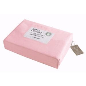Royal Comfort 250TC Organic 100% Cotton Sheet Set 4 Piece Luxury Hotel Style – King – Blush