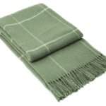 Brighton Throw - 100% NZ Wool - Sage Striped