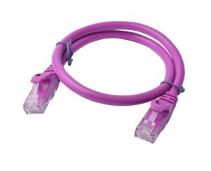 8WARE Cat6a UTP Ethernet Cable 0.5m (50cm) Snagless¬†Purple