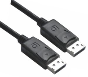 ASTROTEK DisplayPort DP Cable 1m – 20 pins Male to Male 1.2V 30AWG Nickle Plated Assembly type Black PVC Jacket RoHS CBAT-DP-MM-2M