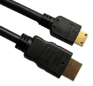 ASTROTEK HDMI to Mini HDMI Cable 2m – 1.4v 19 pins A Male to Mini C Male 30AWG OD6.0mm Gold Plated Black PVC Jacket for Tablet Smart Phone