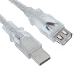 ASTROTEK USB 2.0 Extension Cable 3m – Type A Male to Type A Female Transparent Colour RoHS CBAT-USB2-AA-5M