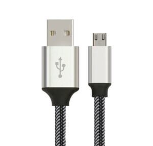 ASTROTEK 1m Micro USB Data Sync Charger Cable Cord Silver White Color for Samsung HTC Motorola Nokia Kndle Android Phone Tablet & Devices