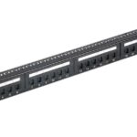 ASTROTEK 24 Ports UTP Patch Panel CAT6 RJ45 for 19" 1RU Rack Mount Data Network Cabinet Server PCB Type 110/Krone 3U\' Black LS