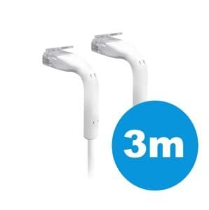 UBIQUITI patch cable with both end bendable RJ45 3m – White