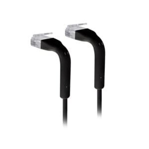 UBIQUITI patch cable with both end bendable RJ45 0.22m – Black