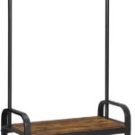 Vintage Coat Rack Shoe Bench, Wood Look Accent Furniture and Metal Frame