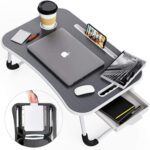 Laptop Bed Desk with Storage and foldable legs for Adults, Kids & Home Office