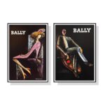 Wall Art 50cmx70cm Bally Man & Woman 2 Sets Black Frame Canvas