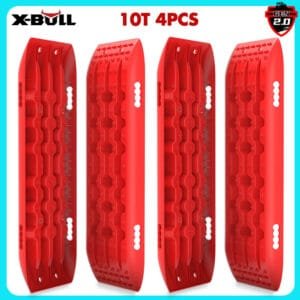 X-BULL Recovery tracks 10T Sand Mud Snow 2 pairs Offroad 4WD 4×4 2pc 91cm Gen 2.0 – red