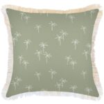 Cushion Cover-Coastal Fringe-Palm Cove Sage-60cm x 60cm