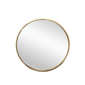 Metal Round Mirror 80cm – Gold