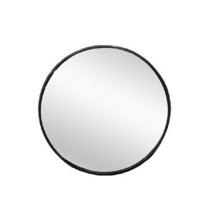 Metal Round Mirror 80cm – Black
