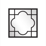Window Style Mirror - Black Square 75cm x 75cm