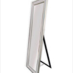 Silver Beaded Framed Mirror - Free Standing 50cm x 170cm