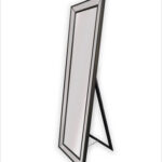 Black Beaded Framed Mirror - Free Standing 50cm x 170cm